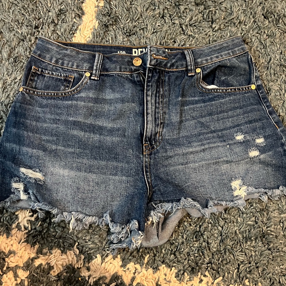 Rewash Blue Jean Shorts Distressed Vintage Style